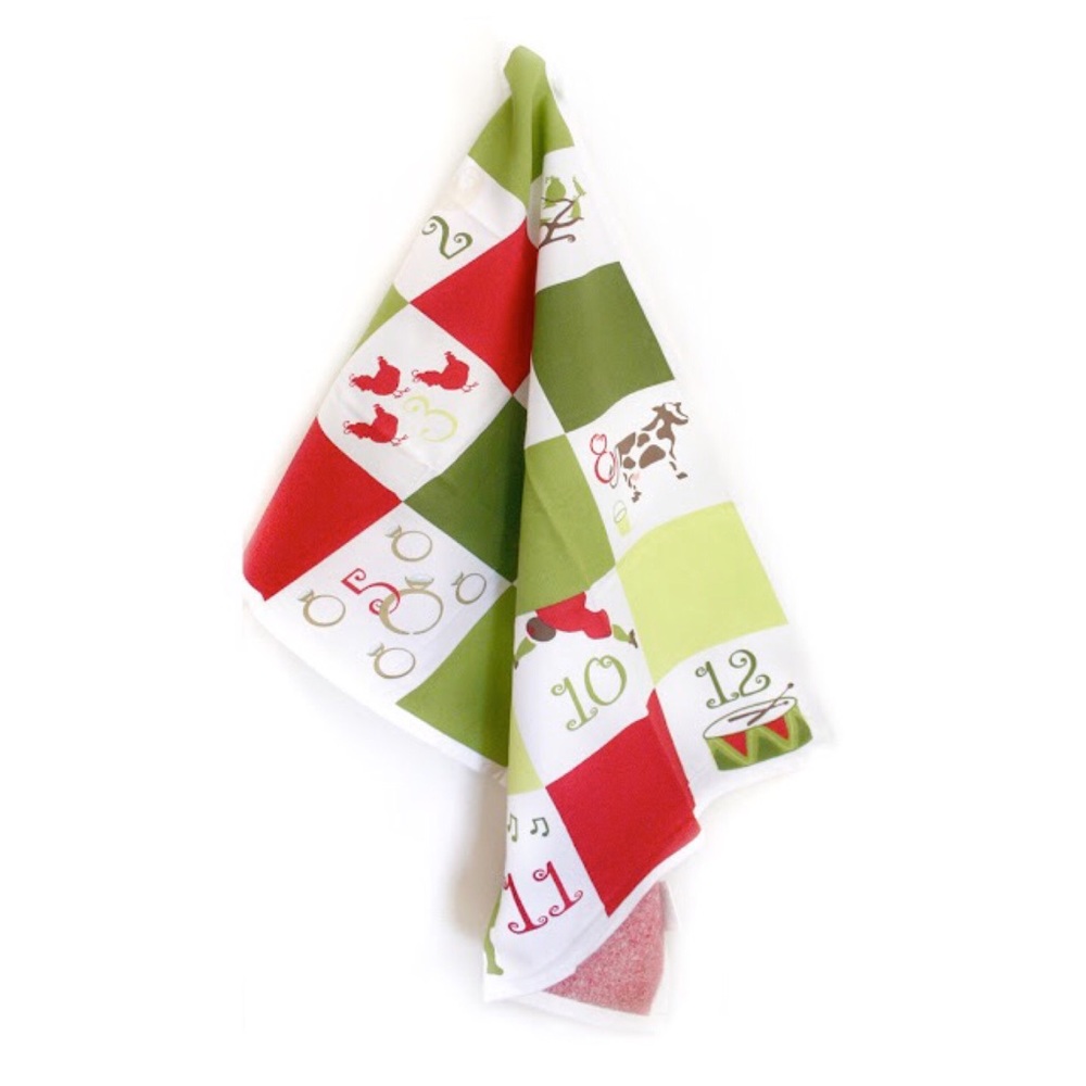 Crate & Barrel 12 Days Dish Towel - Picture 2 of 10